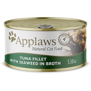 Applaws Adult Cat Food (Tuna Fillet & Seaweed) in Broth Tins