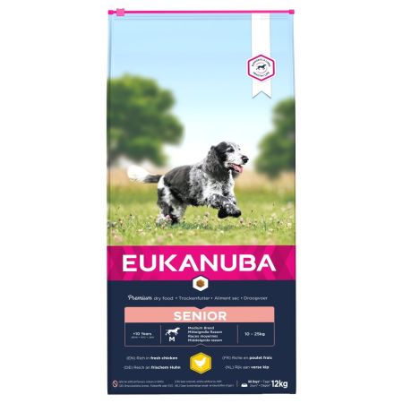 Eukanuba Caring Senior Medium Breed Dog Food Chicken 12kg